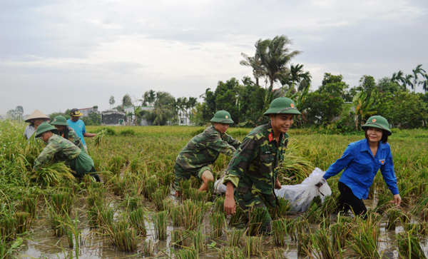Tích cực giúp dân trước hoàn lưu bão